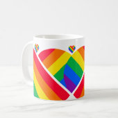 Pride Rainbow Heart Koffiemok (Voorkant links)