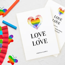 Pride Rainbow Heart Lesbian Gay Wedding