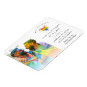 Pride Rainbow Heart Lesbian Gay Wedding Magneet (Linkerzijde)
