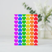 Pride Rainbow Heart Line Briefkaart (Staand voorkant)