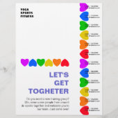 Pride Rainbow Heart Line Flyer (Voorkant)