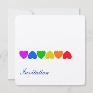 Pride Rainbow Heart Line Kaart