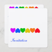 Pride Rainbow Heart Line Kaart (Voorkant / Achterkant)