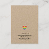Pride Rainbow Heart Made With Love Earring Display Visitekaartje (Achterkant)