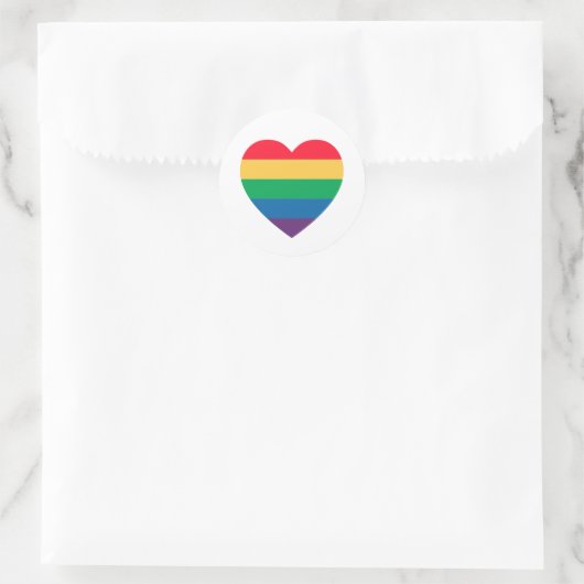 Pride Rainbow Heart Sticker (Tas)