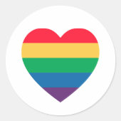 Pride Rainbow Heart Sticker (Voorkant)