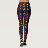 Pride Rainbow Hearts LGBT Gay Queer One Love Leggings (Achterkant)