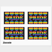 PRIDE Rainbow Hearts Rechthoekige Sticker (Vel)