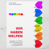 Pride Rainbow Hearts Ripp off Flyer (Voorkant)