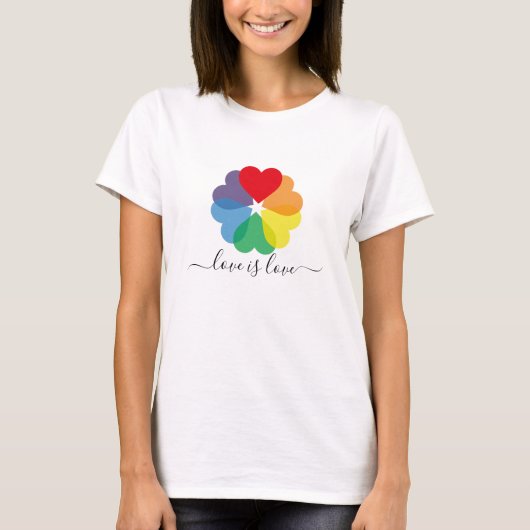 Pride Rainbow Hearts T-shirt (Voorkant)
