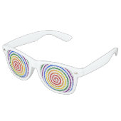 Pride Rainbow Hypnotizer Retro Zonnebril (Gekanteld)