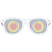 Pride Rainbow Hypnotizer Retro Zonnebril (Voorkant)
