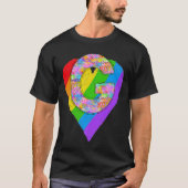 Pride Rainbow Letter G Initiaal Naam Monogram Quee T-shirt (Voorkant)