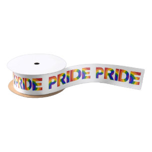 PRIDE Rainbow Letters Satijnen Lint