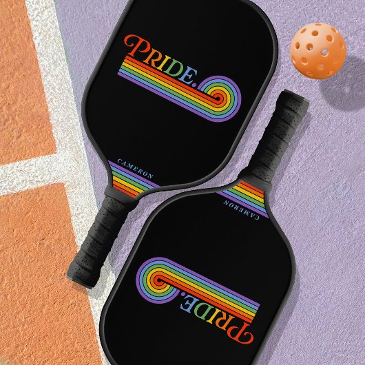 Pride Rainbow LGBTQ Aangepaste persoonlijke naam Pickleball Paddle