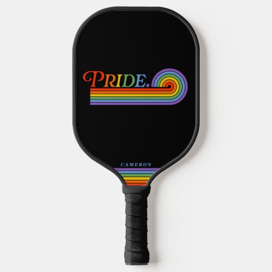 Pride Rainbow LGBTQ Aangepaste persoonlijke naam Pickleball Paddle (Voorkant)