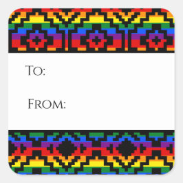 Pride Rainbow LGBTQ Geometric Gift Label Sticker