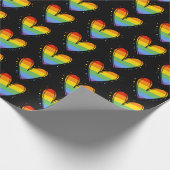 Pride Rainbow LGBTQ Heart Weddenschap Cadeaupapier (Hoek)