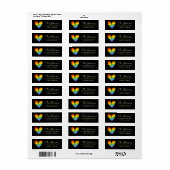 Pride Rainbow LGBTQ Heart Weddenschap Etiket (Full Sheet)