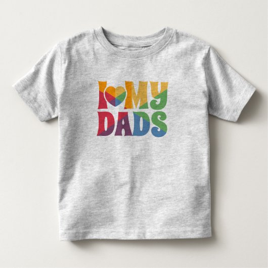 Pride Rainbow LGBTQ I Love My Dads Kinder Shirts (Voorkant)