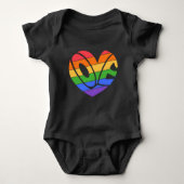 Pride Rainbow LGBTQ Ik hou van mijn vaders Baby Bo Romper (Voorkant)