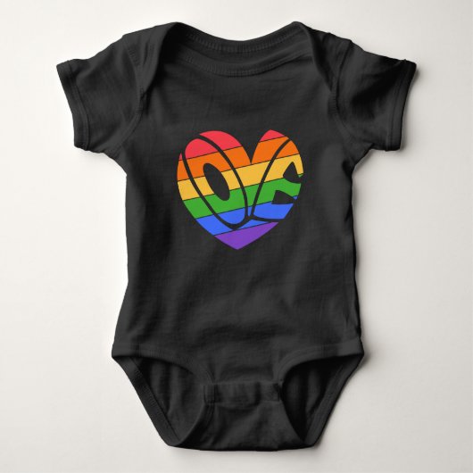 Pride Rainbow LGBTQ Ik hou van mijn vaders Baby Bo Romper (Voorkant)