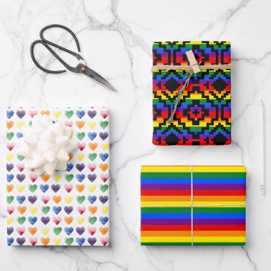 Pride Rainbow LGBTQ Inpakpapier Vel (Voorkant)
