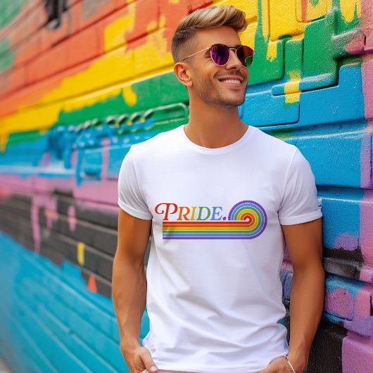 Pride Rainbow LGBTQ Mannen Basic Dark T-Shirt