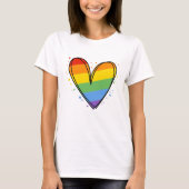 Pride Rainbow LGBTQ Meisjes Basic Donker T-shirt (Voorkant)