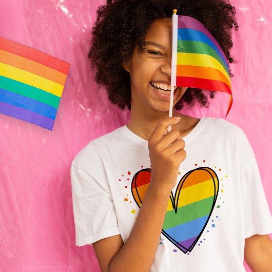 Pride Rainbow LGBTQ Meisjes Basic Donker T-shirt