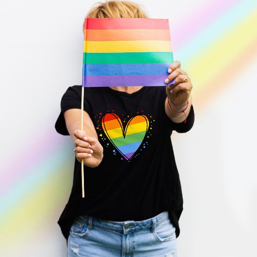 Pride Rainbow LGBTQ Meisjes Basic Donker T-shirt