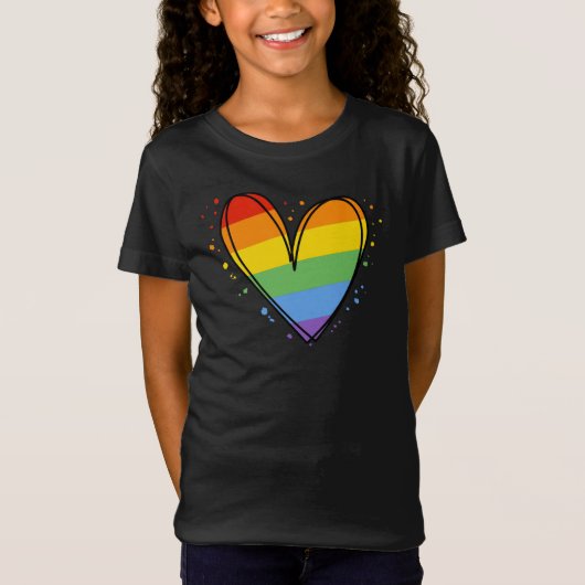 Pride Rainbow LGBTQ T-Shirt (Voorkant)