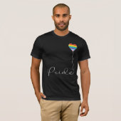 PRIDE Rainbow LGBTQIA Hart Ballon T-shirt (Voorkant volledig)