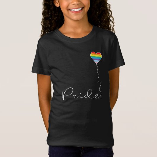 PRIDE Rainbow LGBTQIA Hart Ballon T-shirt (Voorkant)