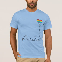 PRIDE Rainbow LGBTQIA Hartballon Blauw T-shirt