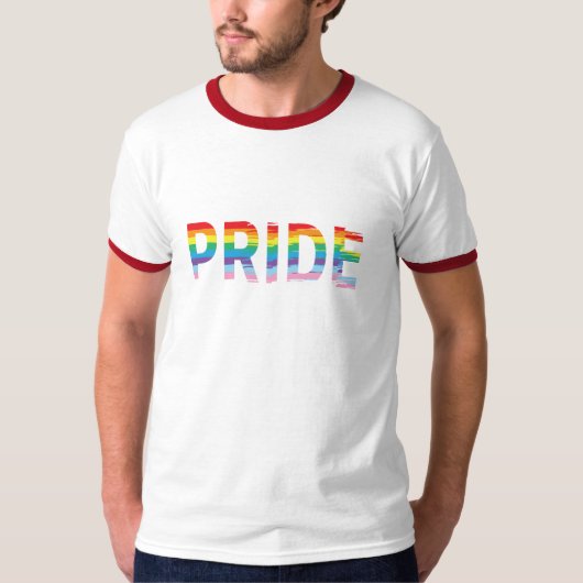 PRIDE Rainbow LGBTQIA vlag, Cool Ringer T-shirt (Voorkant)