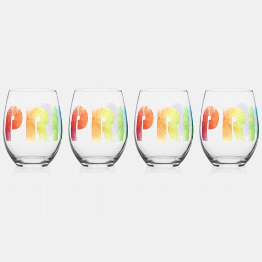 Pride Rainbow Lion Wijnglas Zonder Voet (Links)