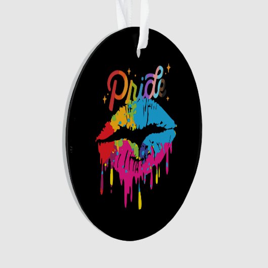 Pride Rainbow Lips | LGBTQ | Drippellips Ornament (voorkant)
