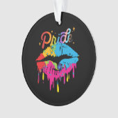 Pride Rainbow Lips | LGBTQ | Drippellips Ornament (voorkant)
