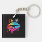 Pride Rainbow Lips | LGBTQ | Dripping Lips Sleutelhanger (Achterkant)