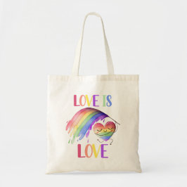 Pride Rainbow Love Canvas tas