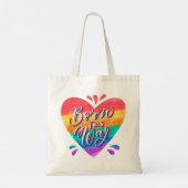Pride Rainbow Love Canvas tas (Achterkant)