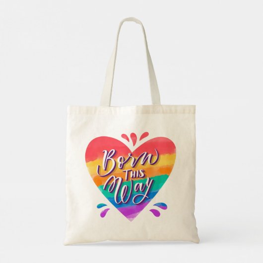 Pride Rainbow Love Canvas tas (Achterkant)