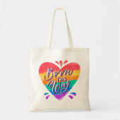 Pride Rainbow Love Canvas tas (Voorkant)