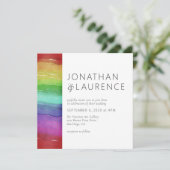 PRIDE Rainbow Love is Love Gay Weduwen Invitation Kaart (Staand voorkant)