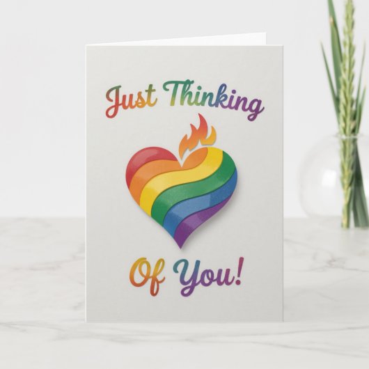 Pride Rainbow Love, LGBTQIA Feestdagen Kaart (Voorkant)