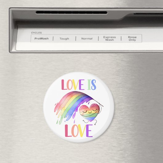 Pride Rainbow Love Magnet (Insitu (Vaatwasser))
