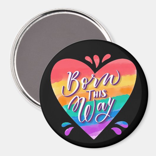 Pride Rainbow Love Magnet (Voorkant / Achterkant)
