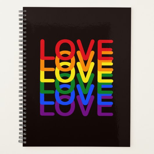 Pride Rainbow Love Planner (Voorkant)