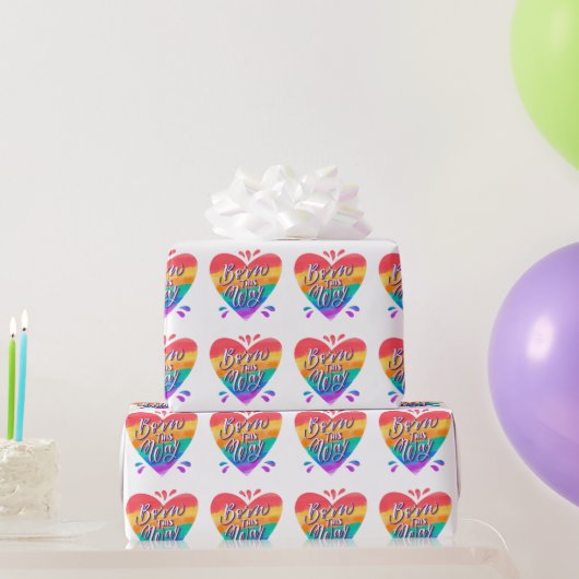 Pride Rainbow Love Wrapping Paper Cadeaupapier (Feestgeschenken)